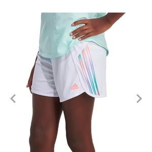 Girls Adidas White Shorts